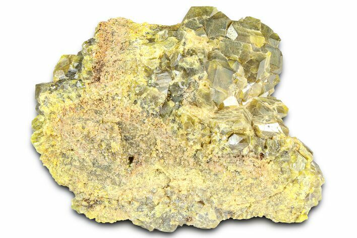 Olive Topazolite Garnet Cluster - Quartzite Mountain, Arizona #363681